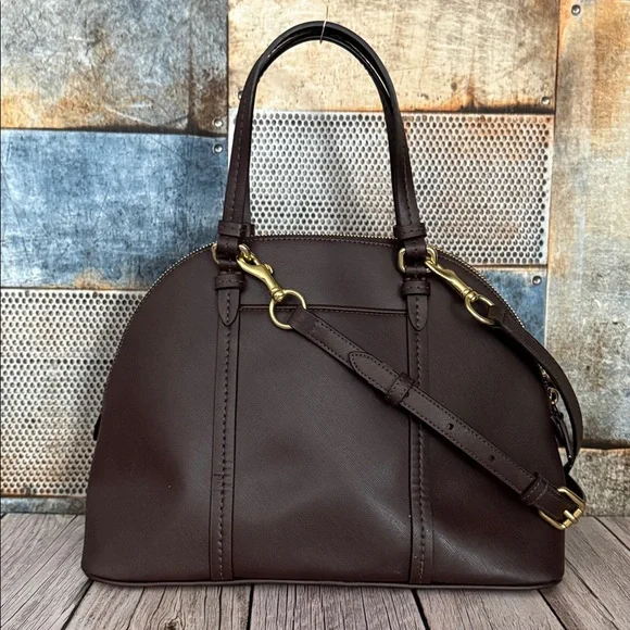 Authentic Coach Peyton Leather Cora Domed Satchel - Picture 4 of 13